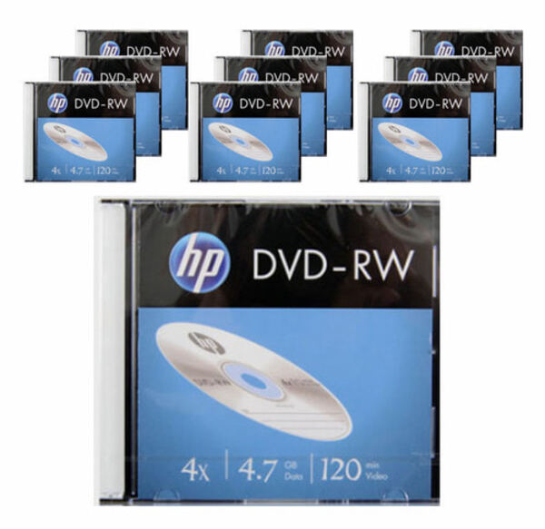 [S급 리퍼] Pack_HP DVD-RW 4X 4.7GB 1P Slim Case 10장팩