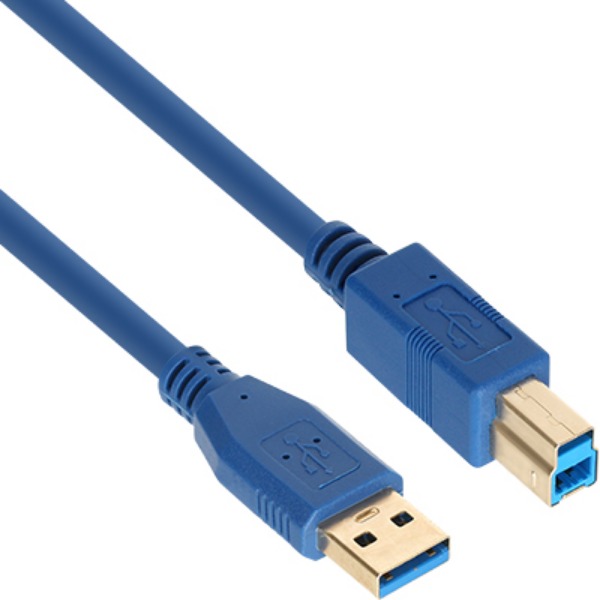 [101037][S급 리퍼] 넷메이트 USB 3.0 AM-BM 케이블 블루 NM-UB330BLZ